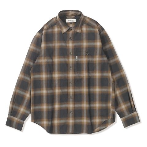 フェードチェックシャツ (Men's)/ブラウン