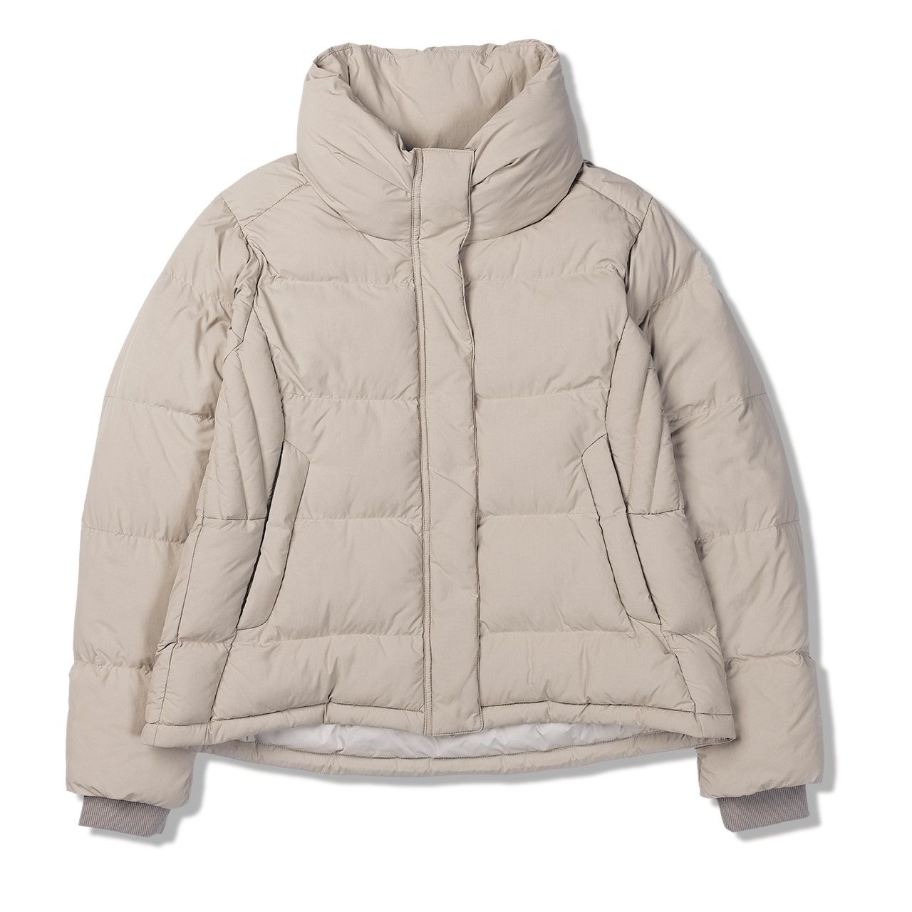 マイクロパフボリュームネックジャケット/ペールピンク