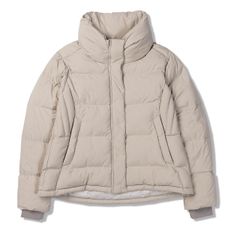 マイクロパフボリュームネックジャケット/ペールピンク