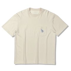 TCウサギポケットティーS/S/オフホワイト