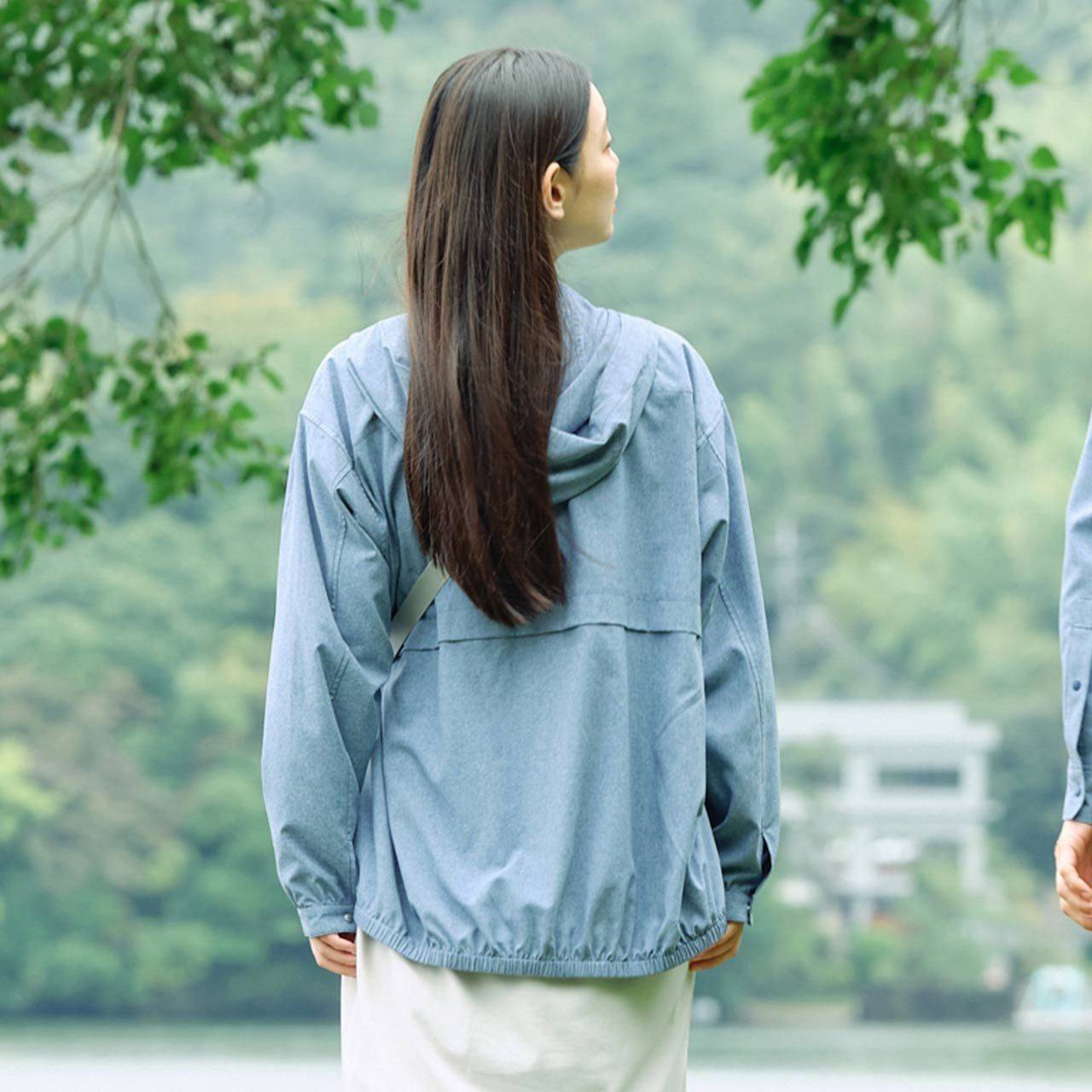 SCウェーブレットシャツフーディ (Women’s)/ネイビー