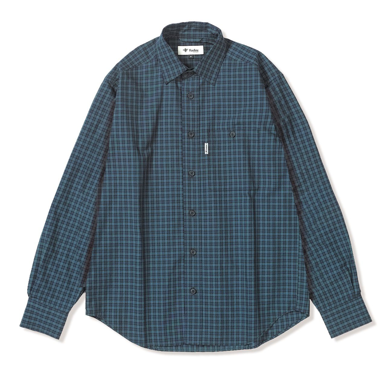 ミニチェックシャツ (Men's)/ネイビー×グリーン