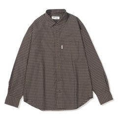 ミニチェックシャツ (Men's)/ブラウン