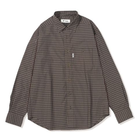 ミニチェックシャツ (Men's)/ブラウン