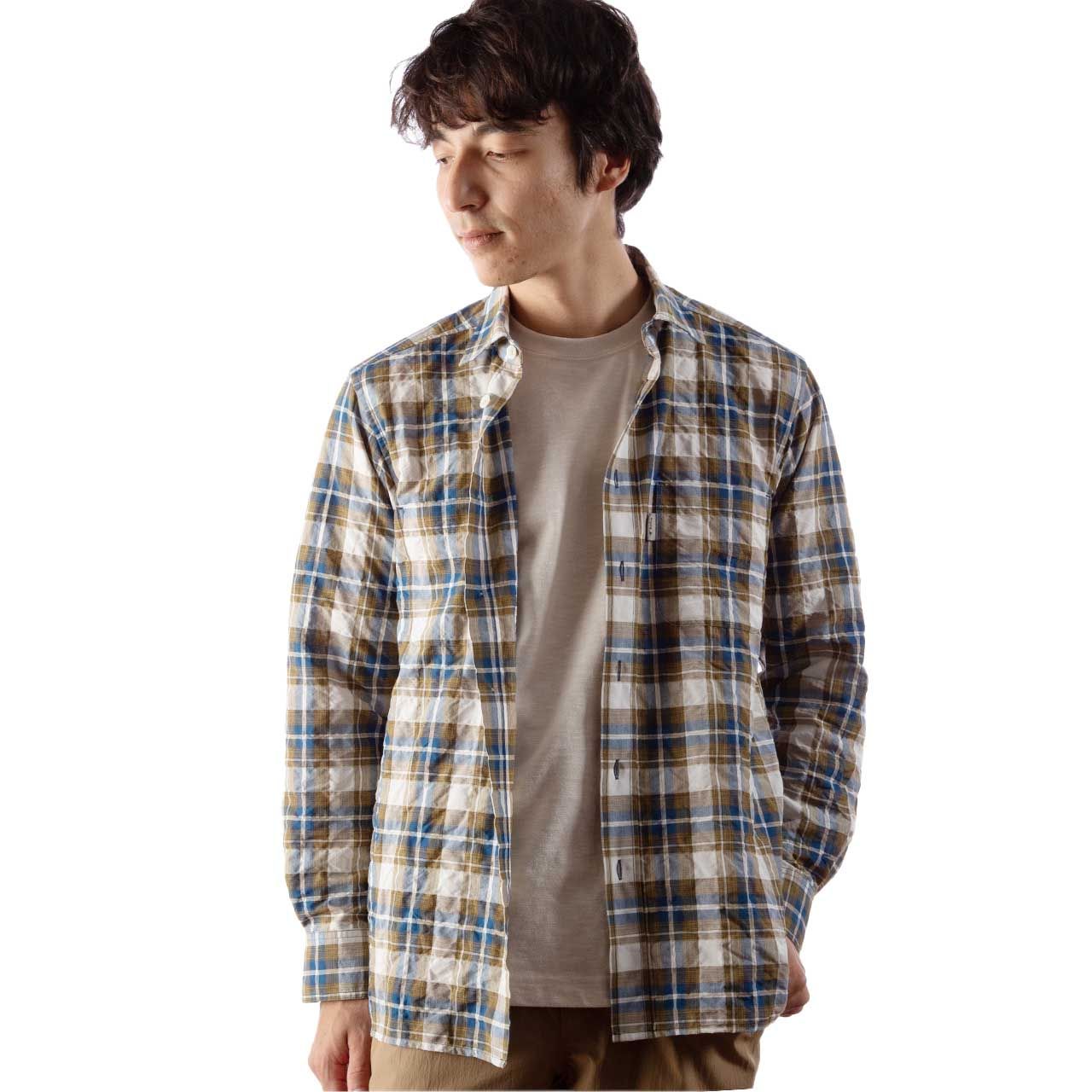 Cシールドサーフェスチェックシャツ(Men's)/カーキ