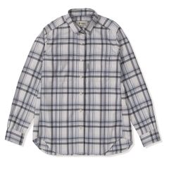 TSラフチェックシャツ(Women's)/ライトブルー