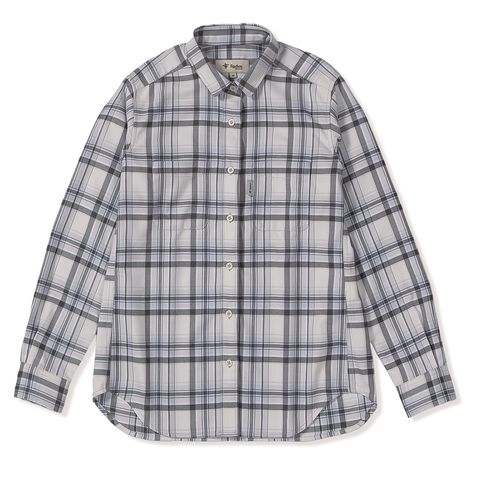 TSラフチェックシャツ(Women's)/ライトブルー