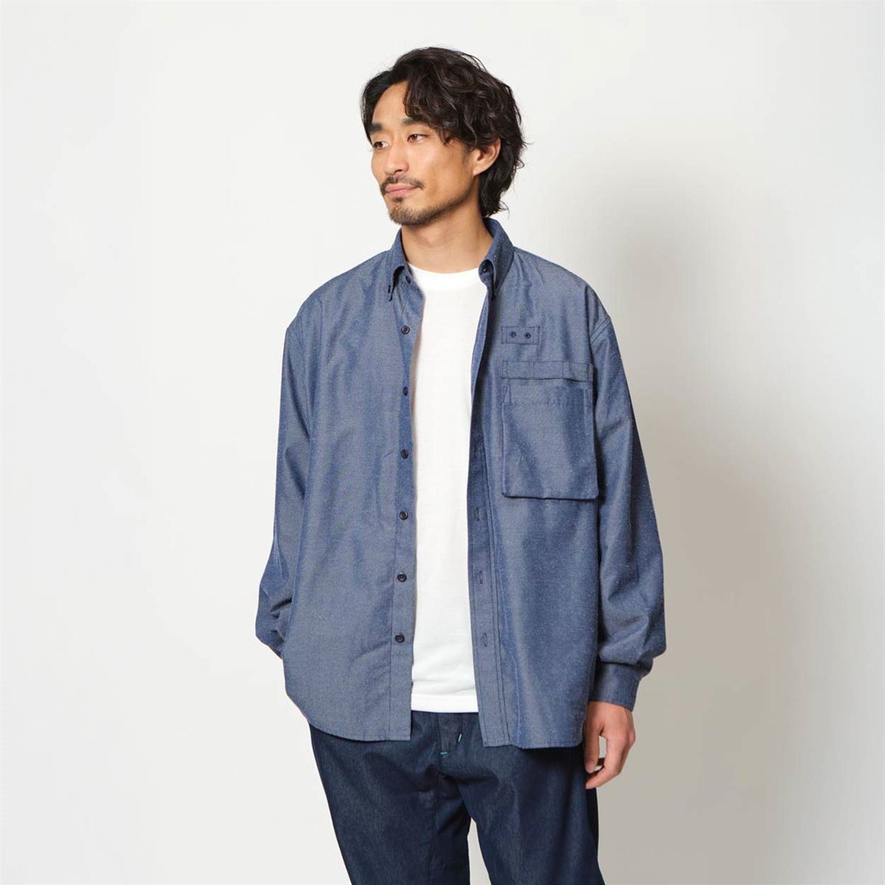 FISHDOMダンガリーシャツ (Men's)/インディゴ
