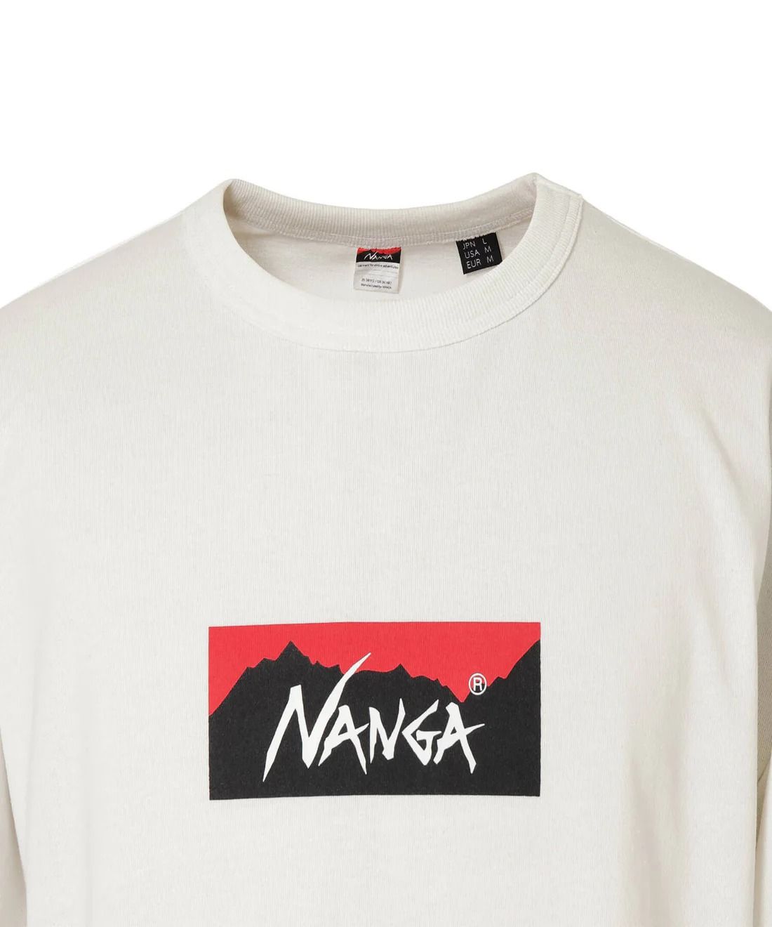 エコハイブリッド ボックスロゴ ロングスリーブTシャツ/ホワイト