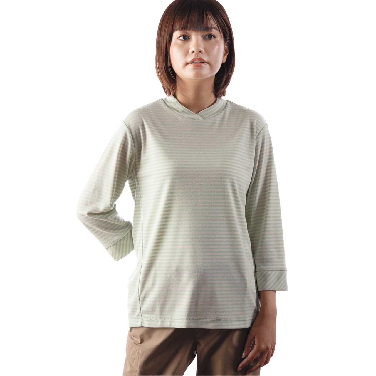 TSスムースボーダー7/S(Women's)/アッシュグリーン