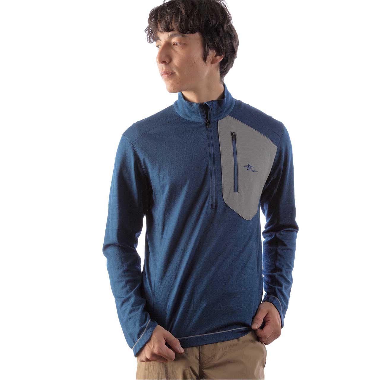 TSウールハーフジップ(Men's)/グレー