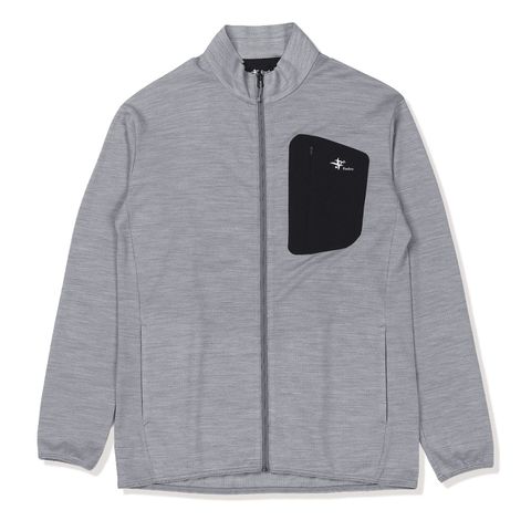 マイクログリッドウールフルジップ/グレー