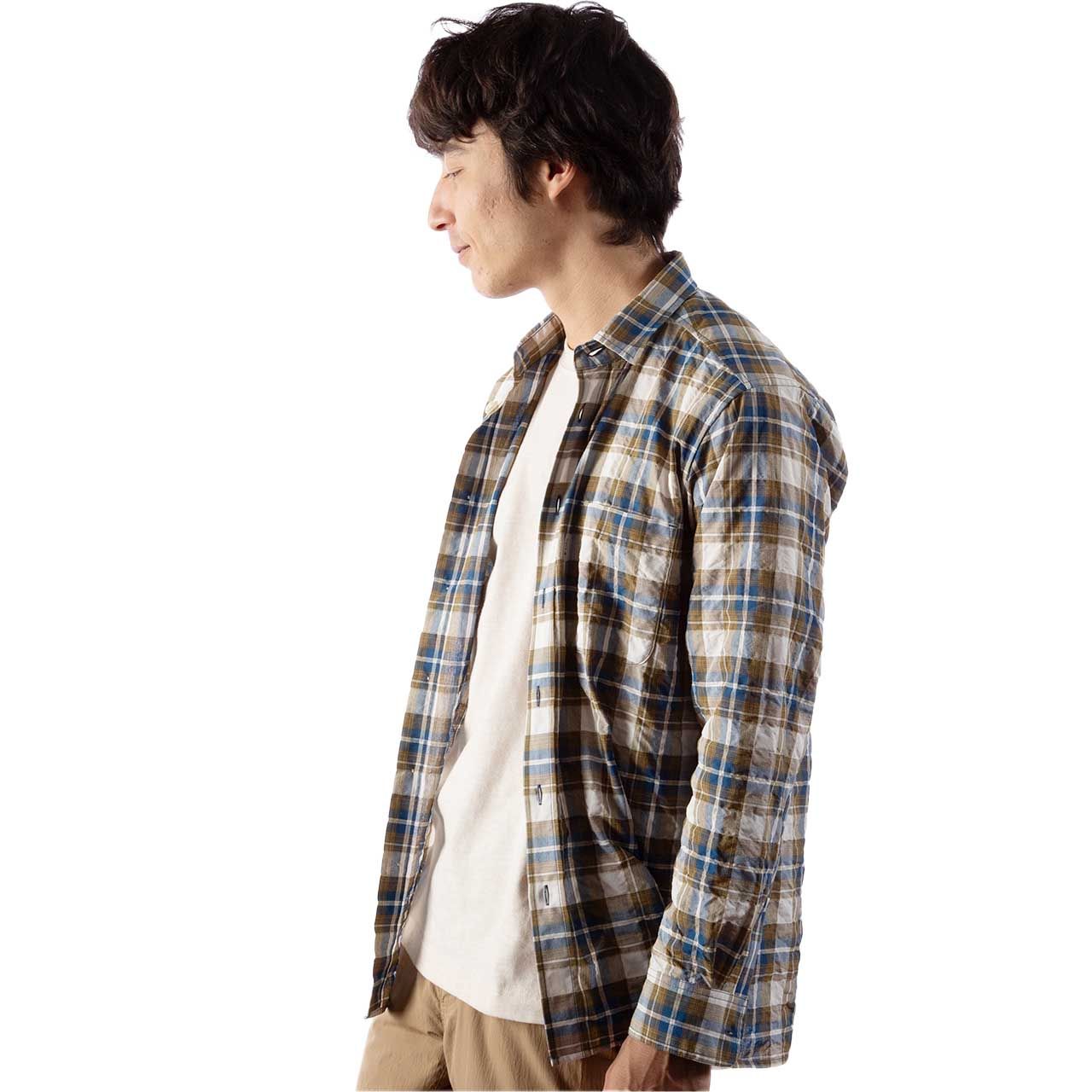 Cシールドサーフェスチェックシャツ(Men's)/カーキ