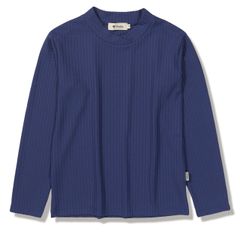 TSワッフルリブクロスネック (Women's)/ブルー