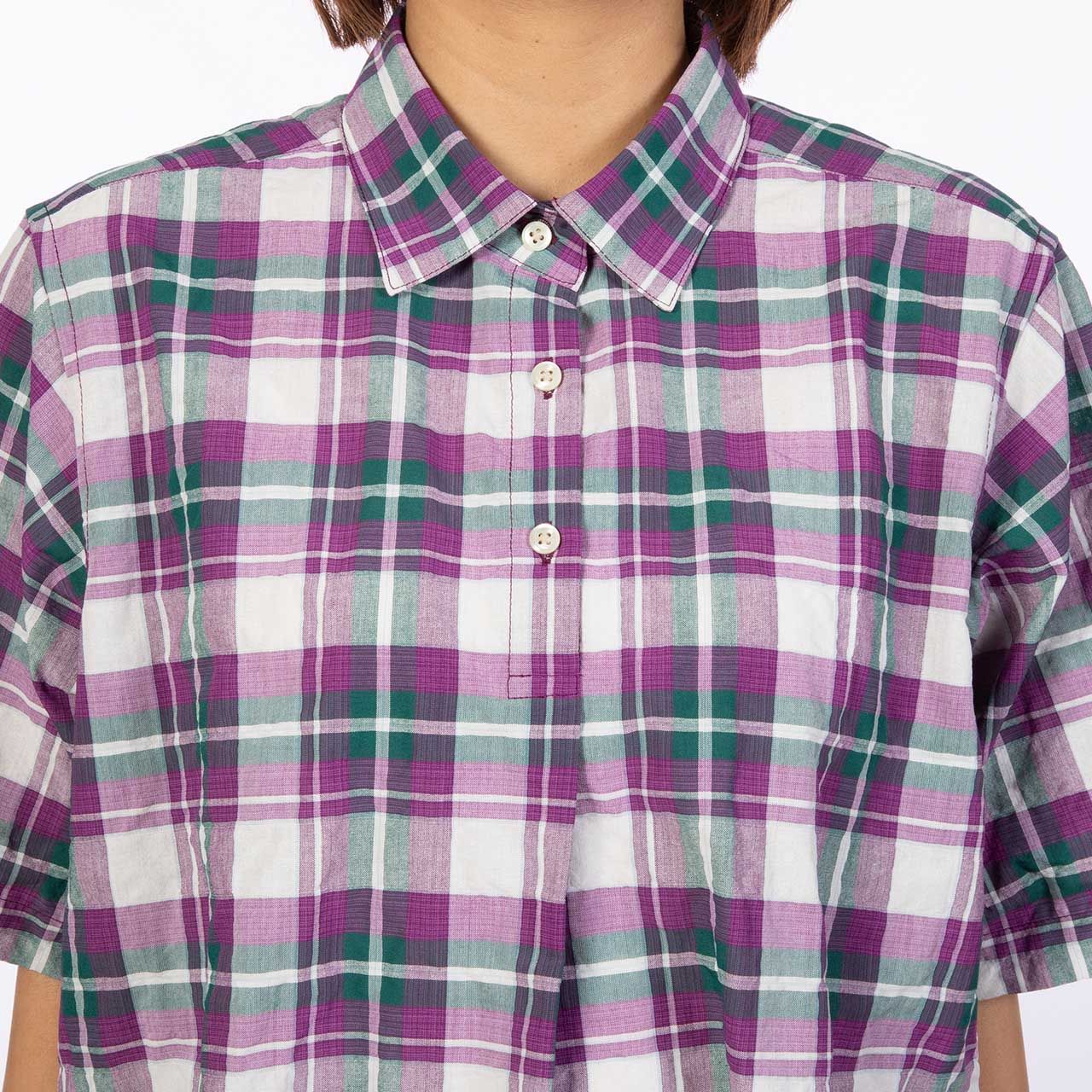 CシールドサーフェスチェックシャツS/S (Women's)/ラベンダー
