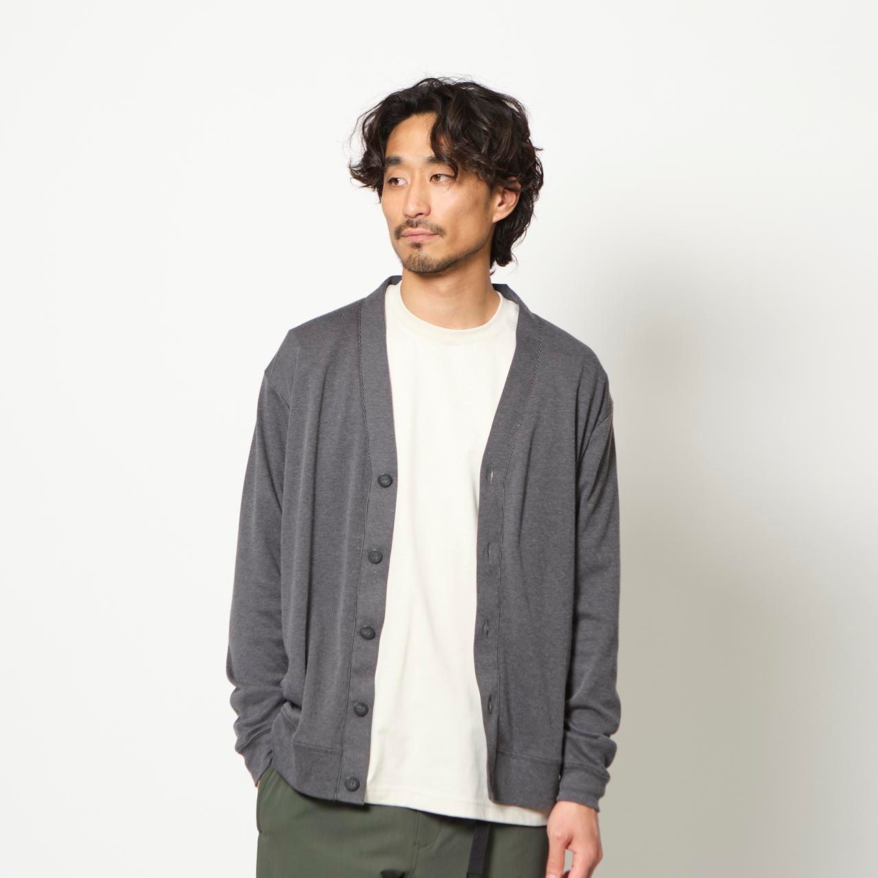 マイクロアゼカーディガン(Men's)/ダークグレー