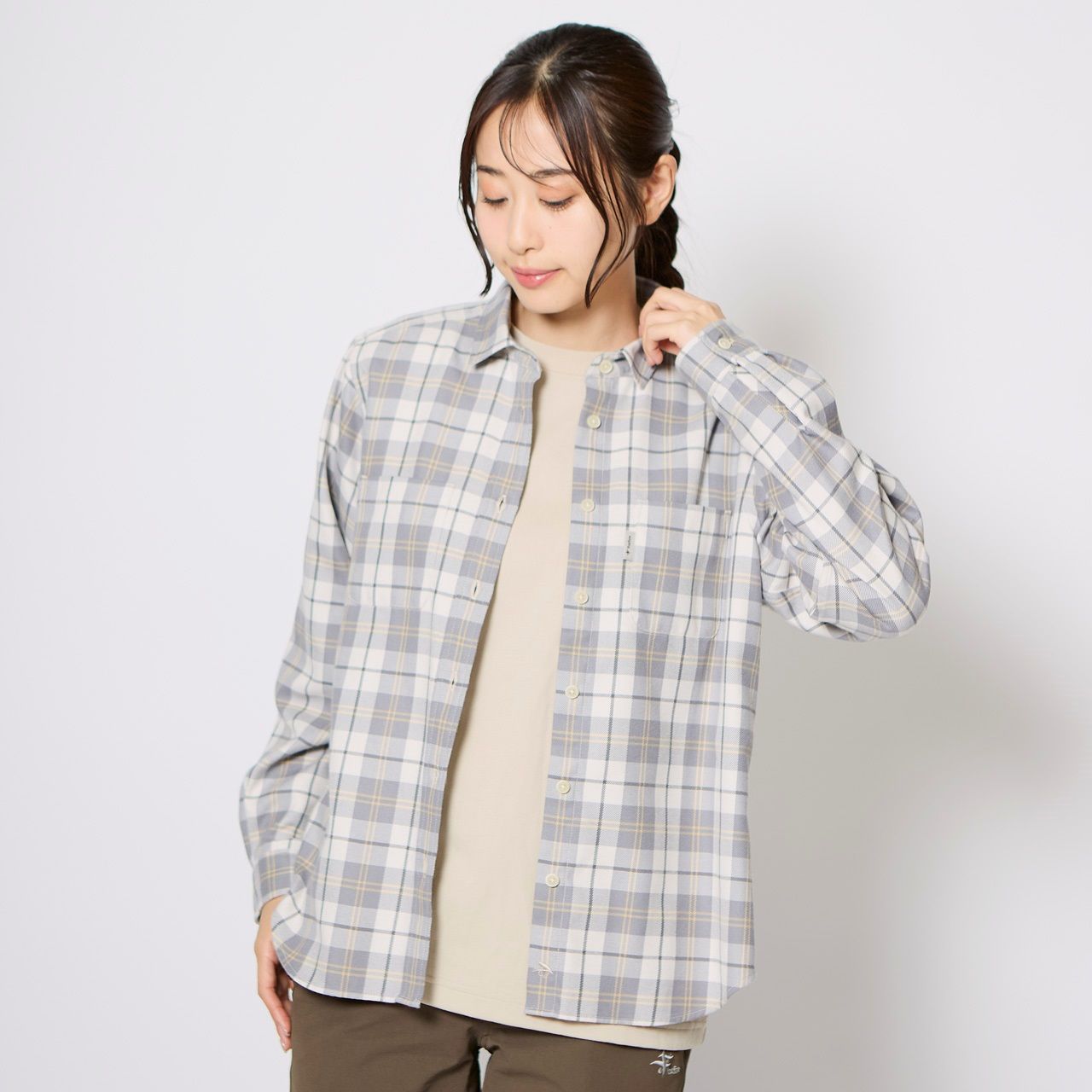 TSウォームチェックシャツ(Women's)/レッド