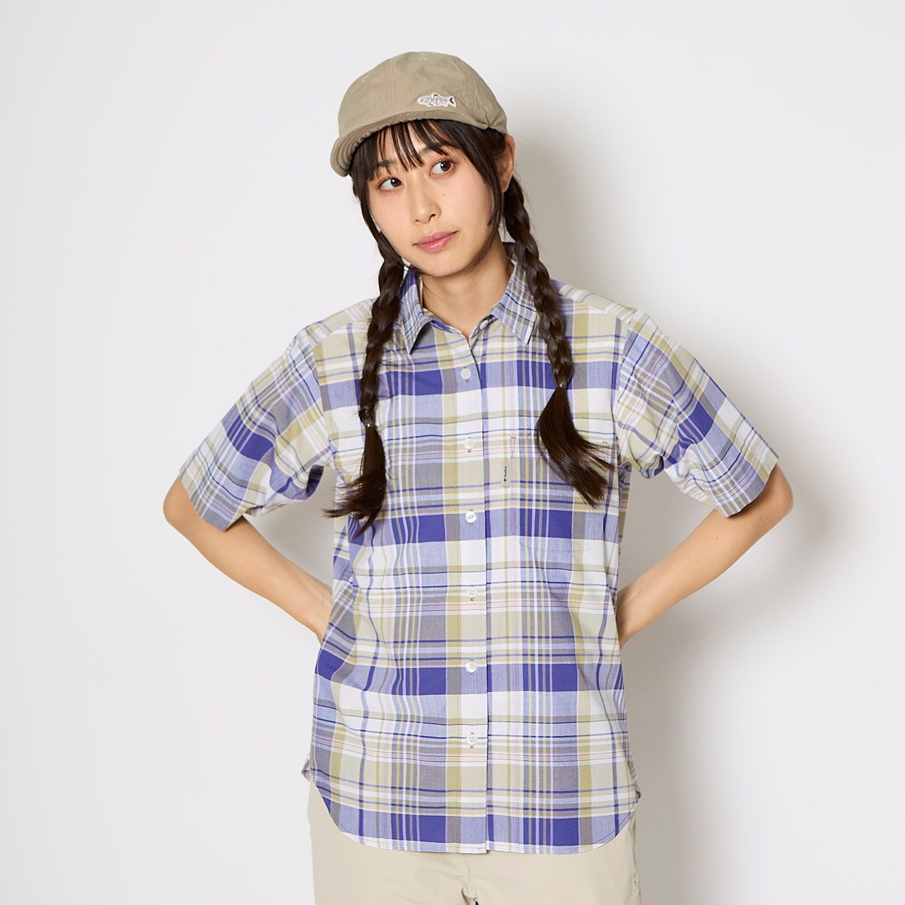 CシールドフレッシュチェックシャツS/S (Women’s)/パープル