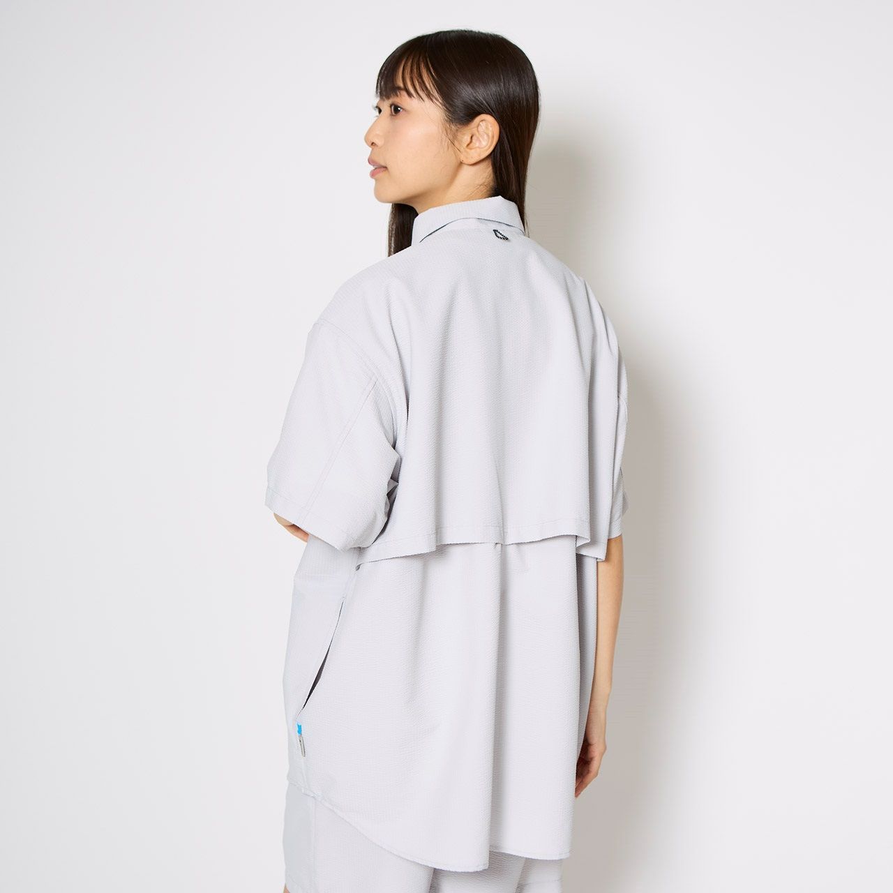 FISHDOMシャツS/S /ライトグレー