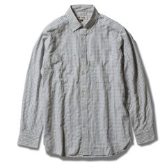 TSサッカーギンガムシャツ(Men's)/ライトグレー