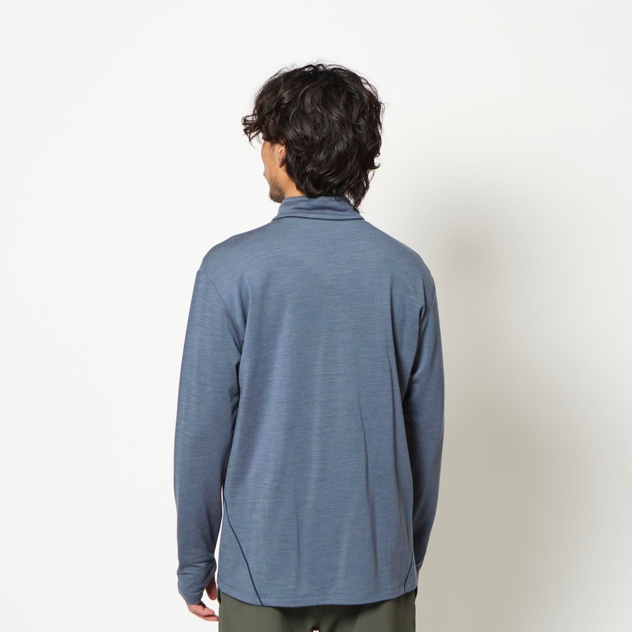 PPウールハーフジップ (Men's)/スレートブルー