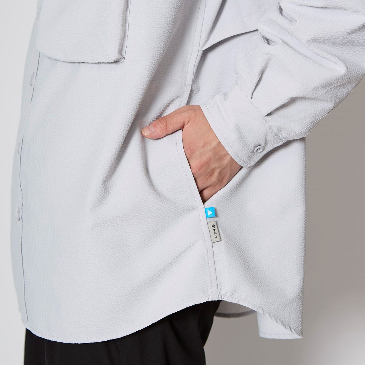 FISHDOMシャツ /ライトグレー