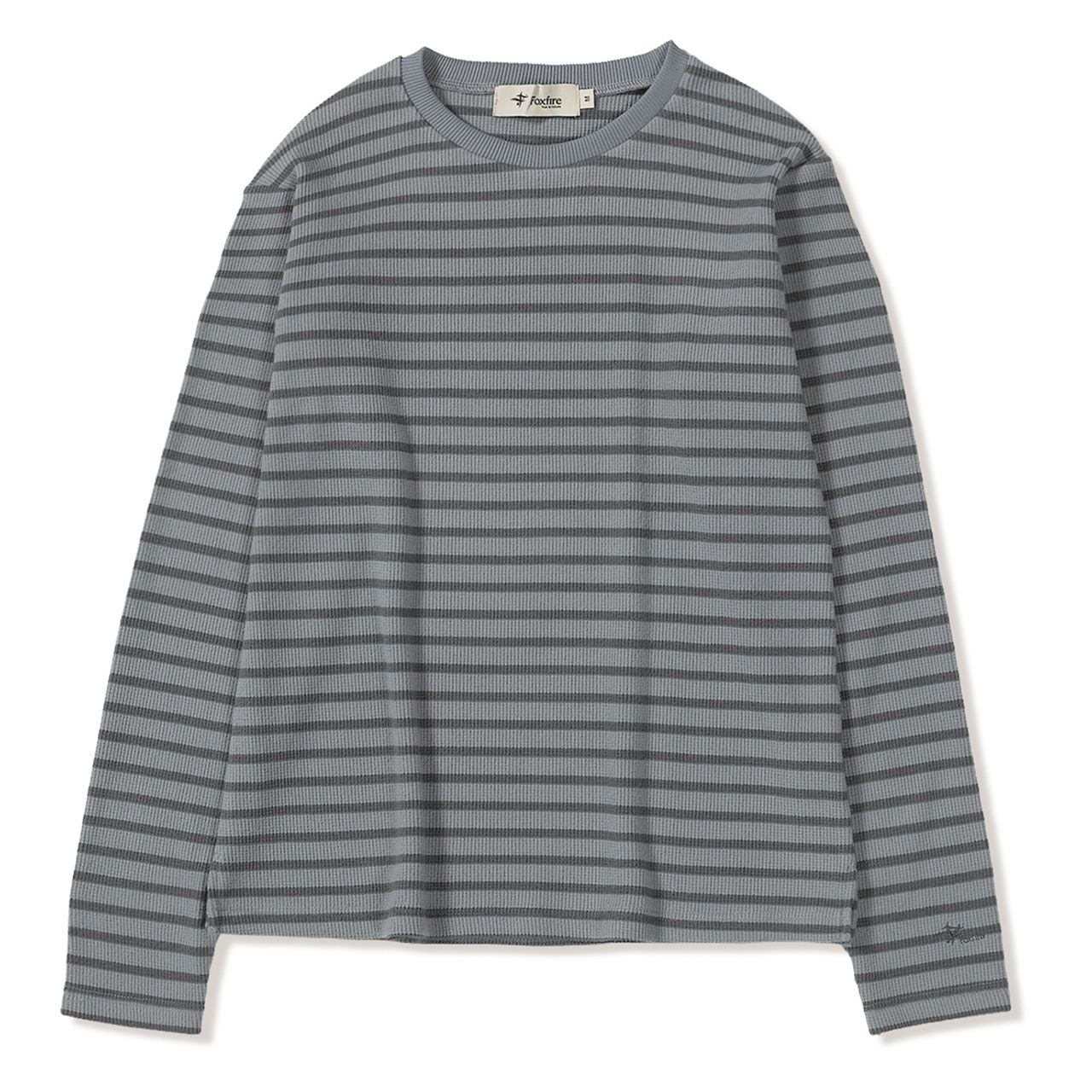 ミニワッフルボーダークルー (Women's)/チャコール