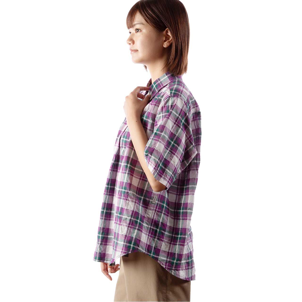 CシールドサーフェスチェックシャツS/S (Women's)/ラベンダー
