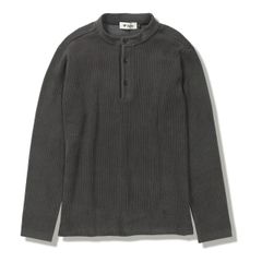 コーデュロイヘンリーネック(Men's)/カーボンブラック  Foxfire