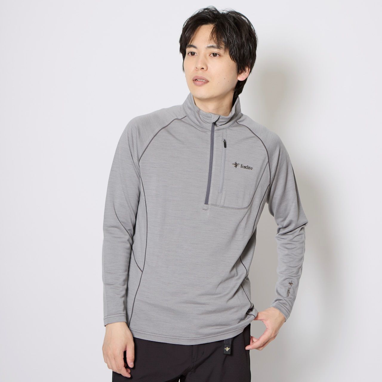 PPウールハーフジップ(Men's)/グレー