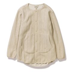 ケーブルフリースミドルブルゾン/グラナイトサンド