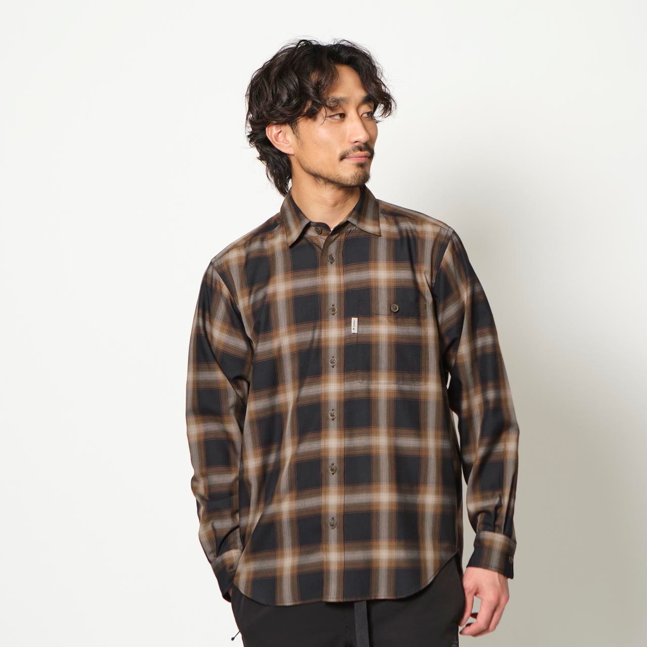 フェードチェックシャツ (Men's)/アイボリー