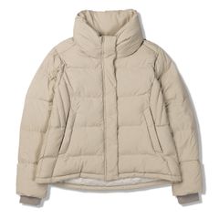 マイクロパフボリュームネックジャケット/ダークグラナイトサンド