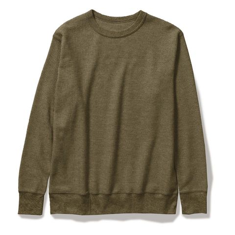 TCワッフルクルー (Men's)オリーブ