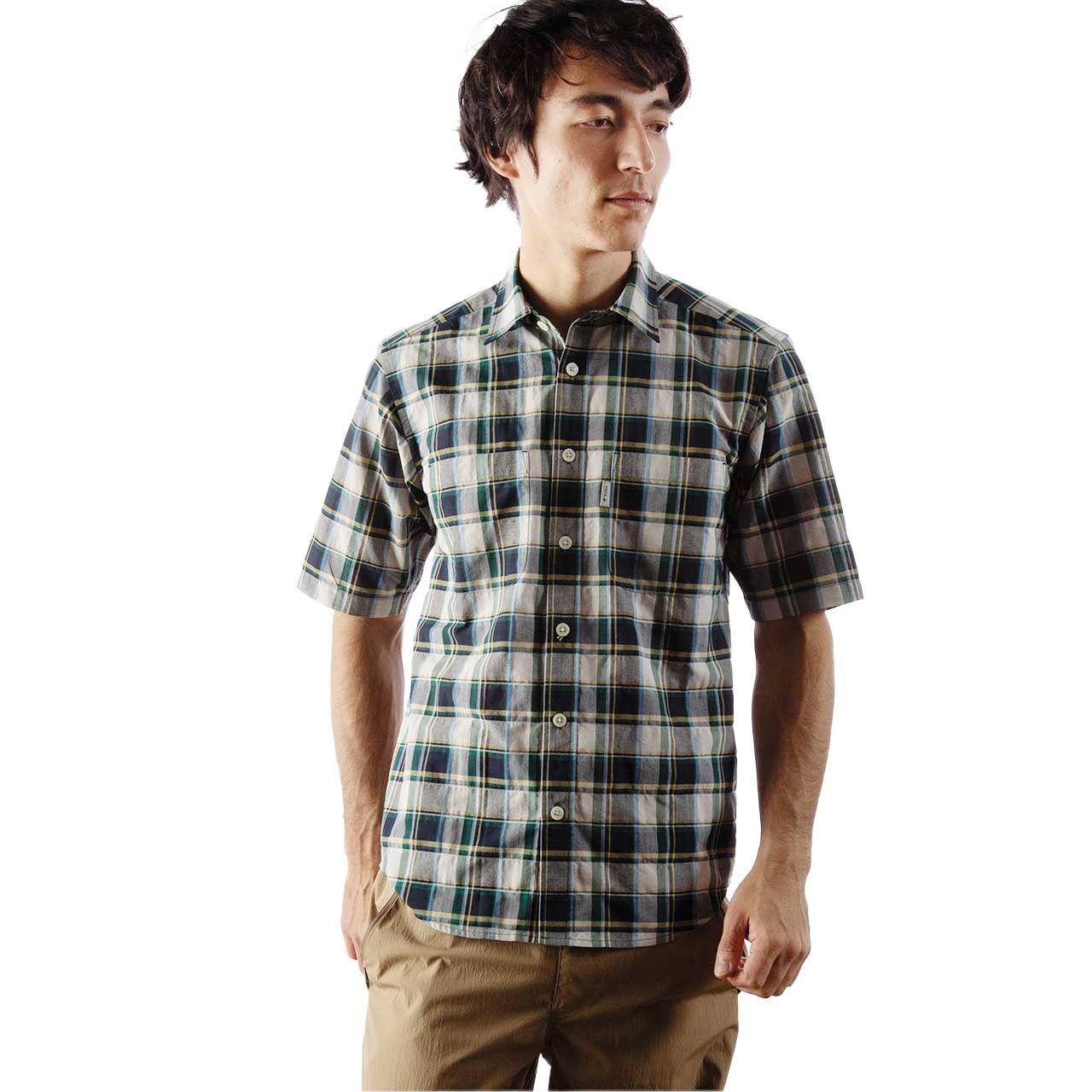 CシールドプレザントシャツS/S(Men's)/コバルトブルー