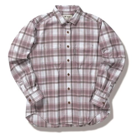 TSラフチェックシャツ(Women's)/モーブピンク