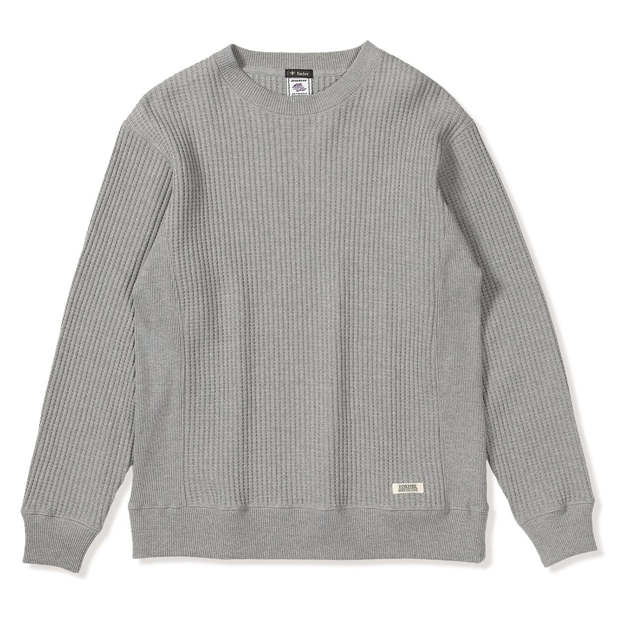 ヘビーワッフルクルー (Men's)/グレー