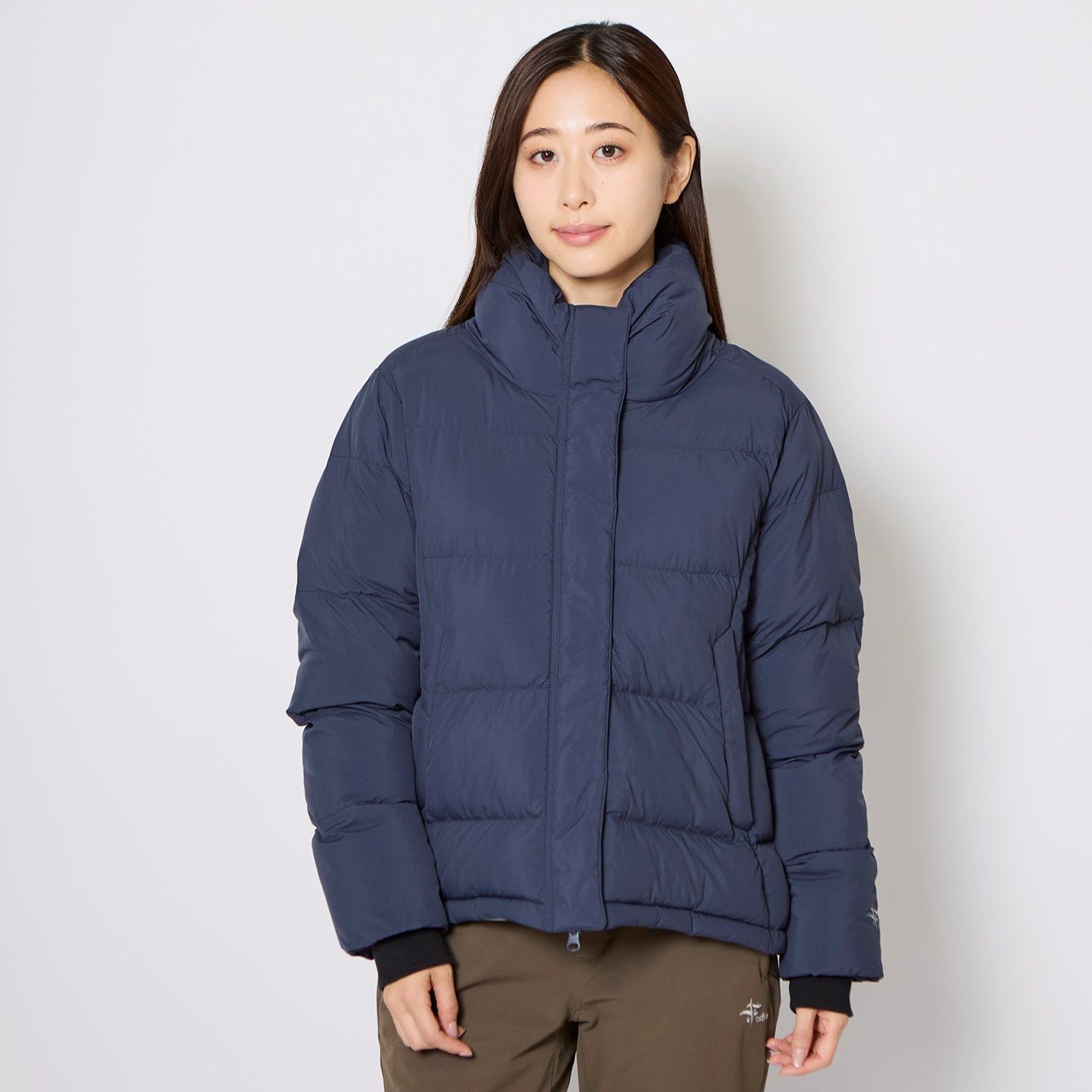 マイクロパフボリュームネックジャケット/ネイビー