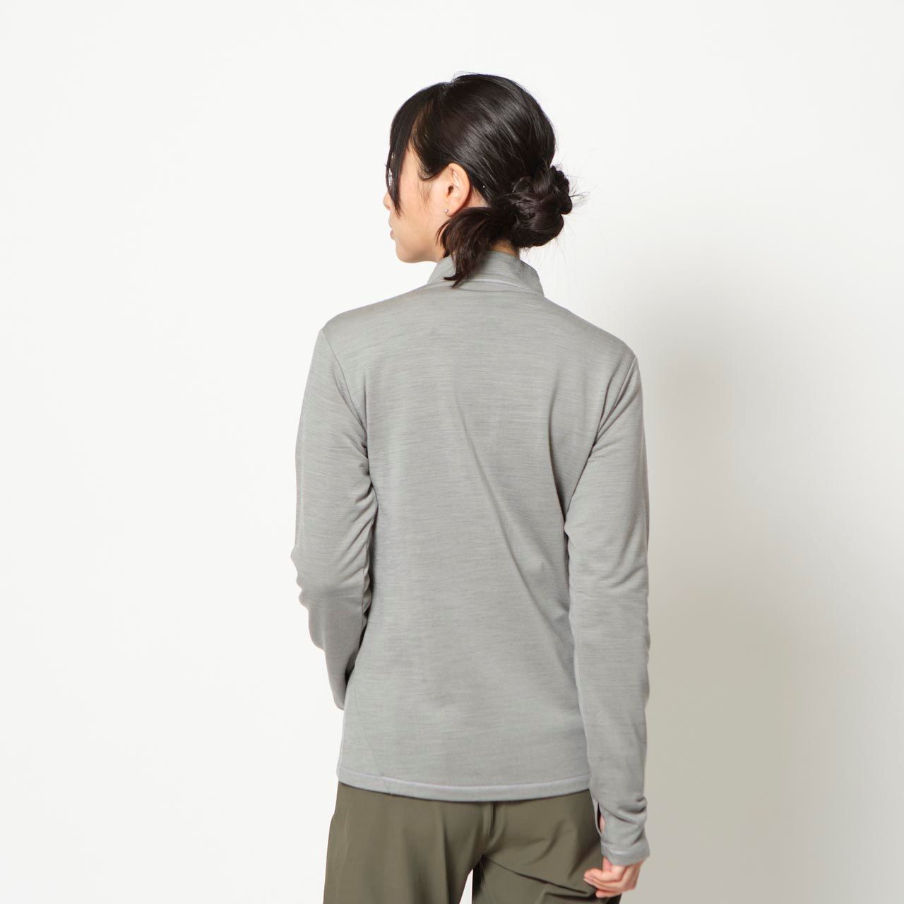 PPウールハーフジップ (Women's)/グレー