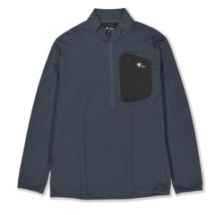 マイクログリッドウールハーフジップ (Men's)/インクブルー  Foxfire