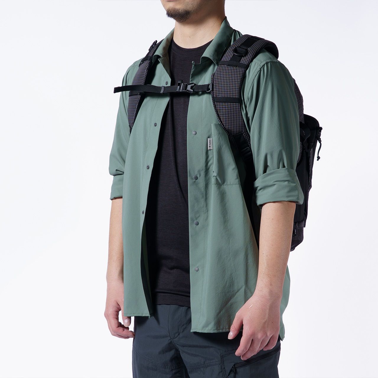 TSシェルシャツ /ブラック