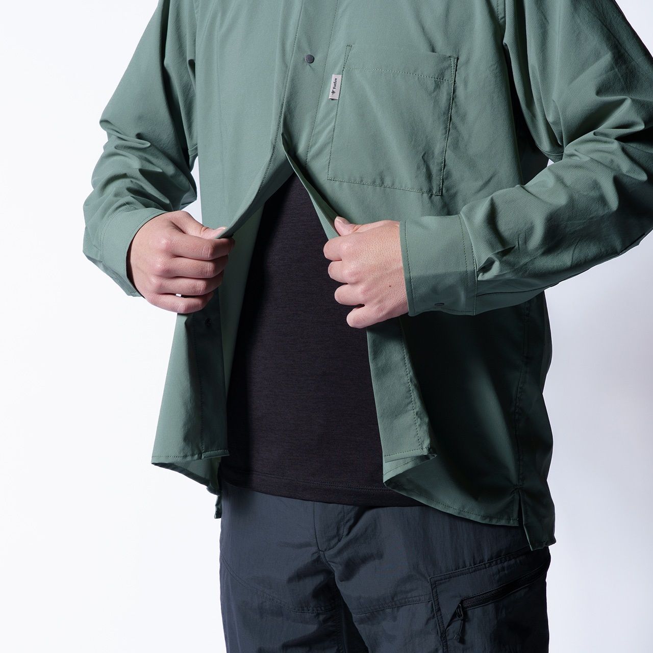 TSシェルシャツ /ブラック