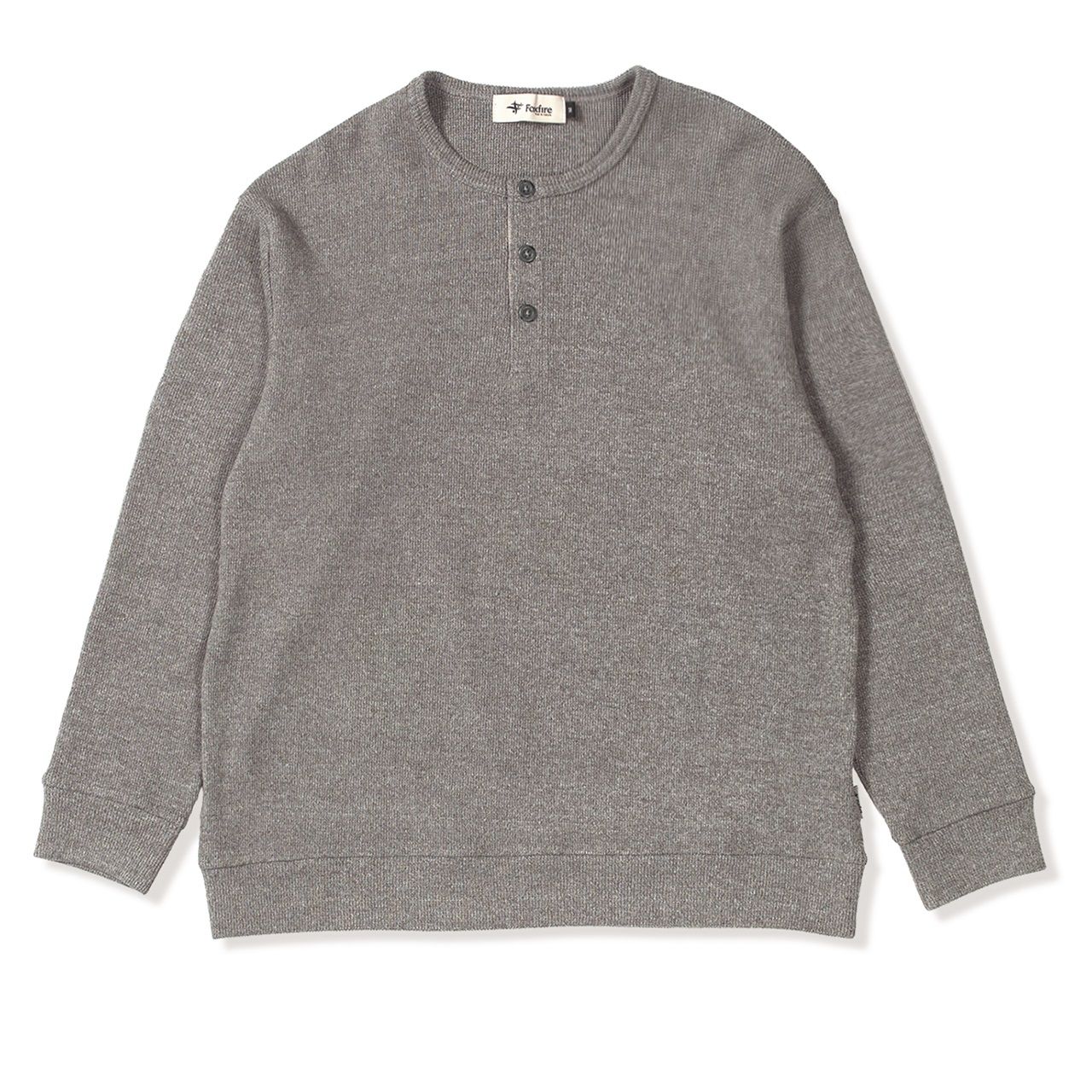 ミニワッフルヘザーヘンリー (Men's)/グレー