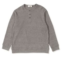 ミニワッフルヘザーヘンリー (Men's)/グレー