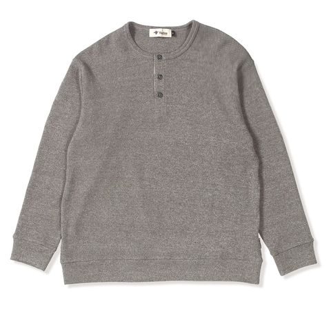 ミニワッフルヘザーヘンリー (Men's)/グレー