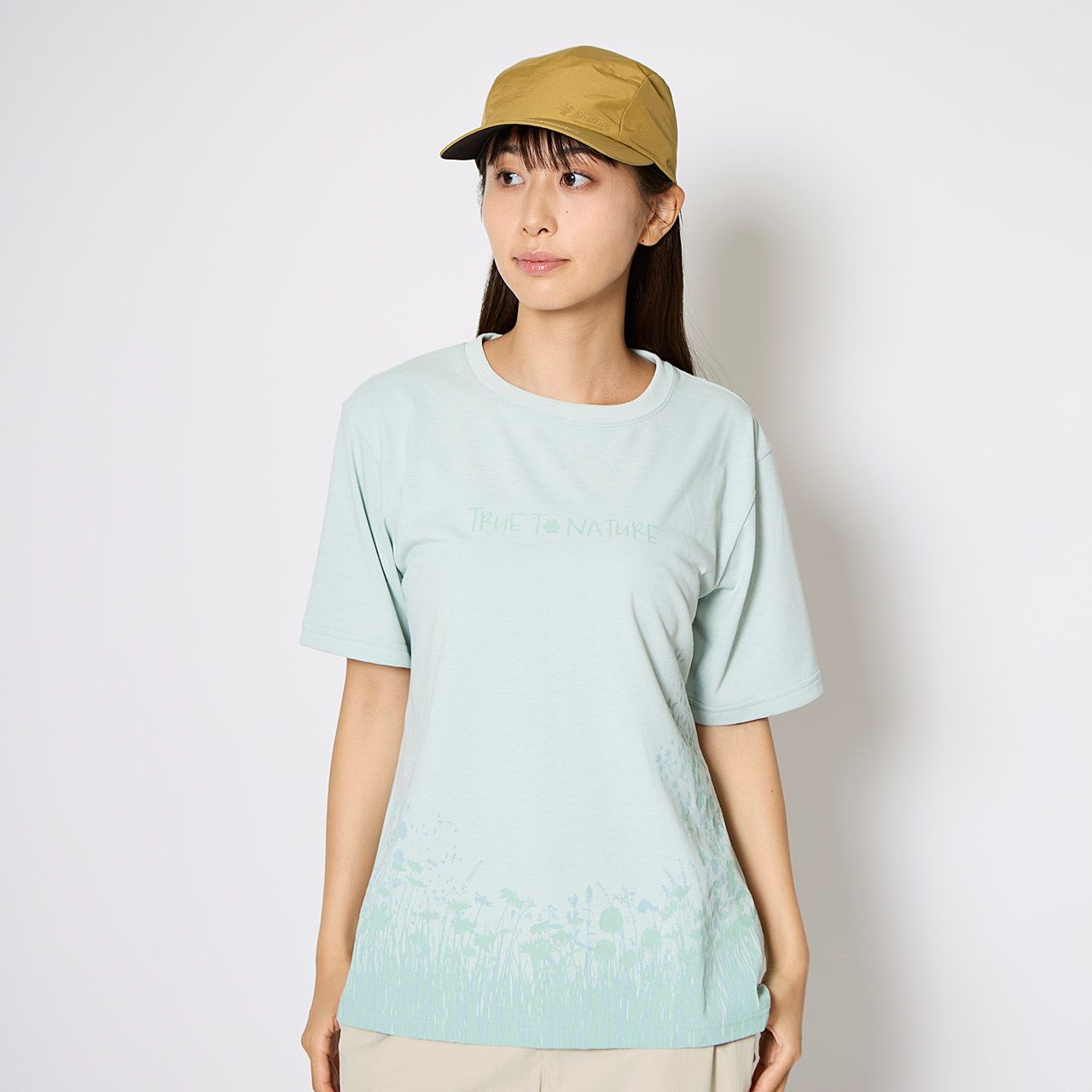 CシールドフィールドフラワーティーS/S (Women's)/ペールアイリス