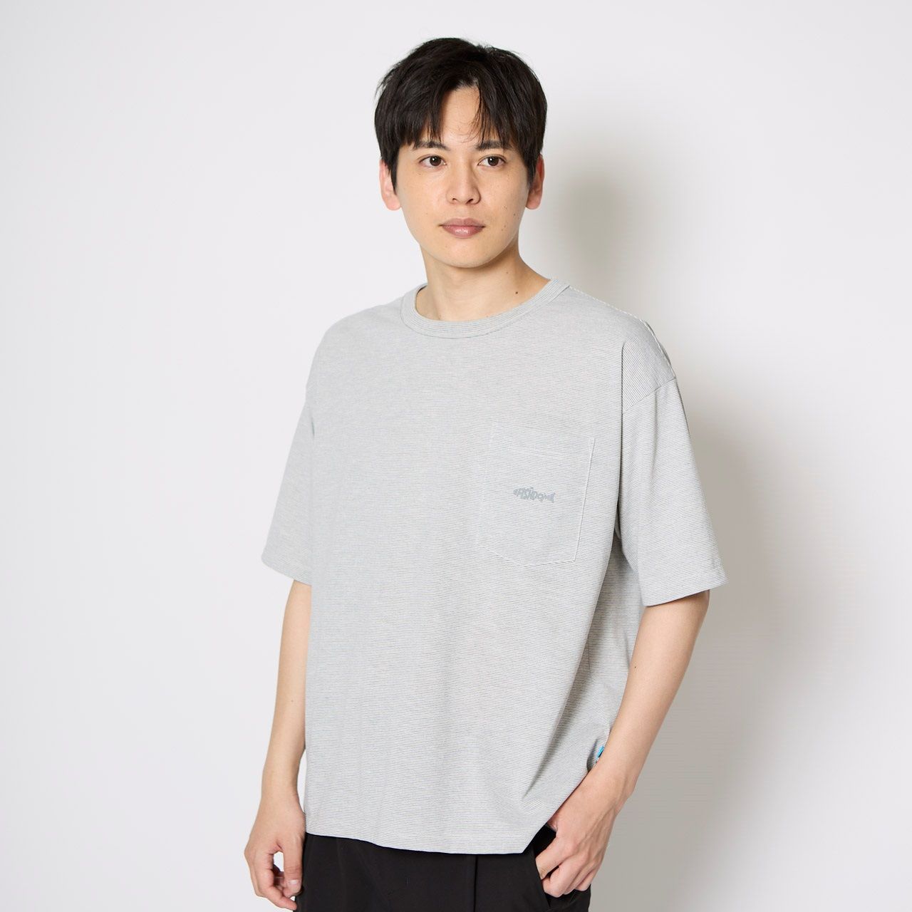 FISHDOMポケットT S/S /ライトグレー