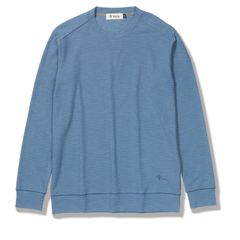 スラブリブクルー(Men's)/ライトブルー  Foxfire