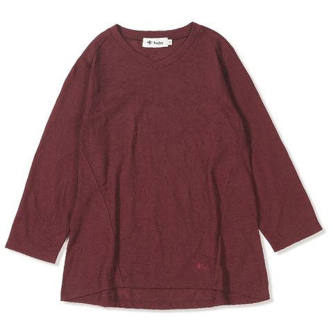 TSアイランドフラワージャカードクルー7/S (Women’s)/マルーン