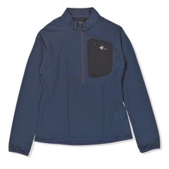 マイクログリッドウールハーフジップ (Women’s)/インクブルー  Foxfire